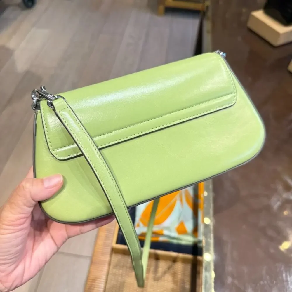 Tory Burch Rory Glazed Mini Convertible Crossbody 181420 Frond $345